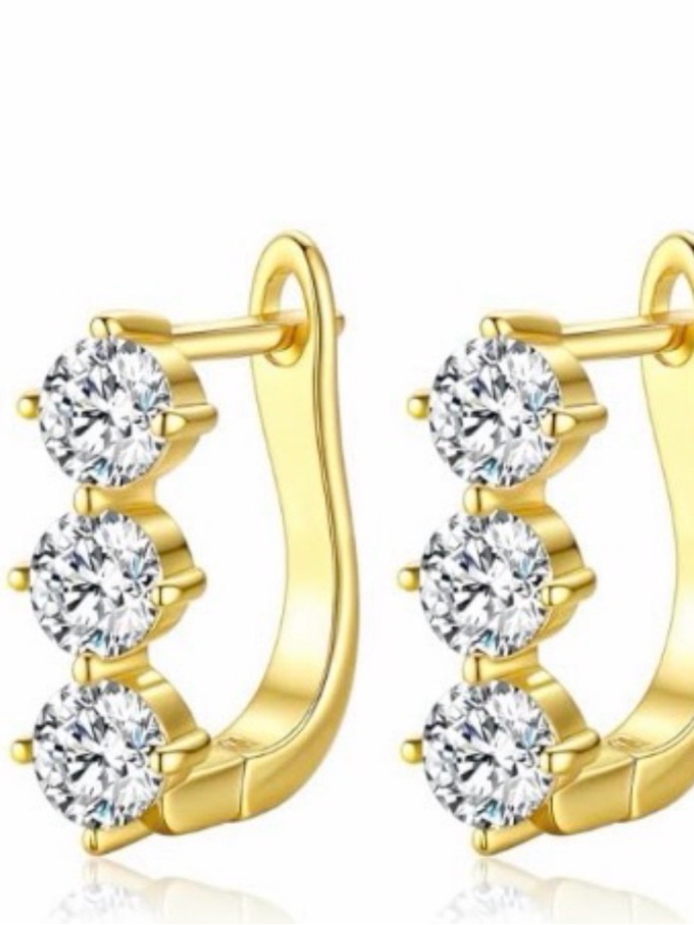 Earrings for Woman Man, Anniversary Birthday Gifts 1.8 carat-3.0 carat 18K Gold